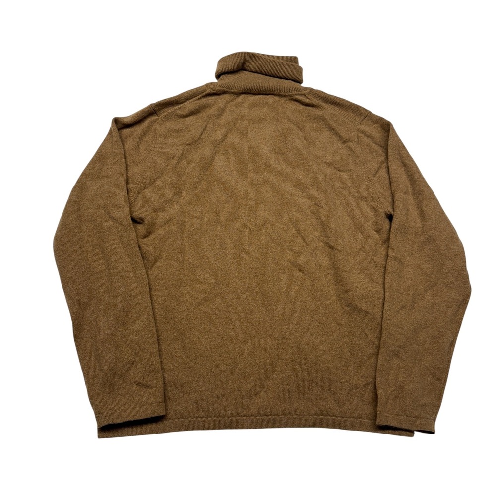 Orvis Mens Brown 100% Cashmere Turtleneck Sweater Size Large